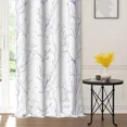 thumbnail image 3 of Lfeey Blackout Curtains Purple Grey Tree Branch Printed Thermal Curtains for Bedroom Windows, Grommet Top Drapes, 52"W x 63"L, 2 Panels, 3 of 7