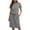*Gray, variant on VBVC Women's One-Piece Short Sleeve Midi Dress,Ladies Drawstring Waist Dress with Pockets,Side Slit T-Shirt Dress for Women,Gray,S-2XL