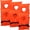 Adult Neon Orange, variant on 6 Pack Coast Guard approved life jackets. High visibility color Type II keyhole life vest in classic May West style. Compliance flotation device