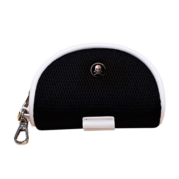 Bolsa pequeña de poliéster portátil para pelota de golf, cierre de Negro Sunnimix Estuche para pelota de golf