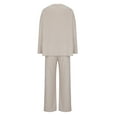 thumbnail image 6 of ibuvkizy Two Piece Sets for Women,Knit Sets Two Piece Women New Printed Loose Fashion Suit Long Cardigan Straight Pants Beige,XL, 6 of 6