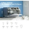 thumbnail image 4 of Midea Countertop Dishwasher, 6 Place Settings, 8 Wash Programs, Power Wash, Easy Install, Silver, 4 of 7