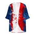 thumbnail image 5 of UVEASISHA 4th of July Women Plus Size 3/4 Sleeve Cardigans Open Front Casual Lightweight Jackets American Flag Print Kimono Cardigan Chiffon Flowy Beach Coverups Multicolor S, 5 of 6