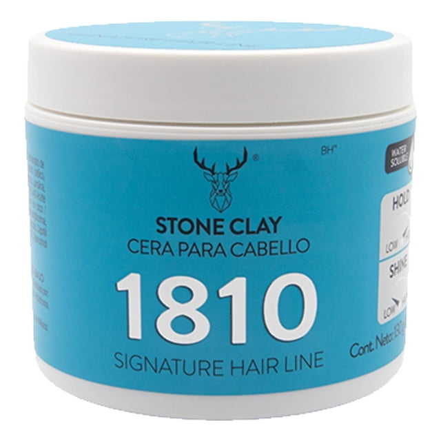 Stone Clay Pomade Cera Para Cabello Fijación Muy Alta 1810 amarillo 1