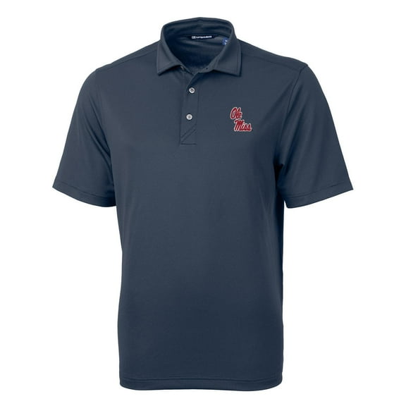 Men's Cutter & Buck Navy Ole Miss Rebels Big & Tall Virtue Eco Pique Recycled Polo