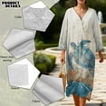 thumbnail image 5 of DISNIMO Women's Casual Maxi Dresses Sea Turtle Printed V Neck Dress Loose 3/4 Sleeve Dresses for Women Fashion Long Shift Dress, 3XL, 5 of 6