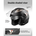 thumbnail image 2 of Casco de moto YEMA YM-627 de cara abierta aprobado por el DOT, 2 of 7