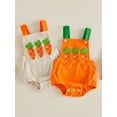 thumbnail image 3 of Miaouyo Baby Romper, Sleeveless Embroidery Carrot Bodysuit Overalls Easter Clothes for Girls Boys, 3 of 9
