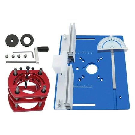 jicheng Router Table Insert Plate Aluminum Alloy Multifunctional Benches Blue