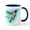 White/Navy Inside, variant on CafePress - Ruby Throated Hummingbird Mug - 11 oz Ceramic Mug - Novelty Coffee Tea Cup
