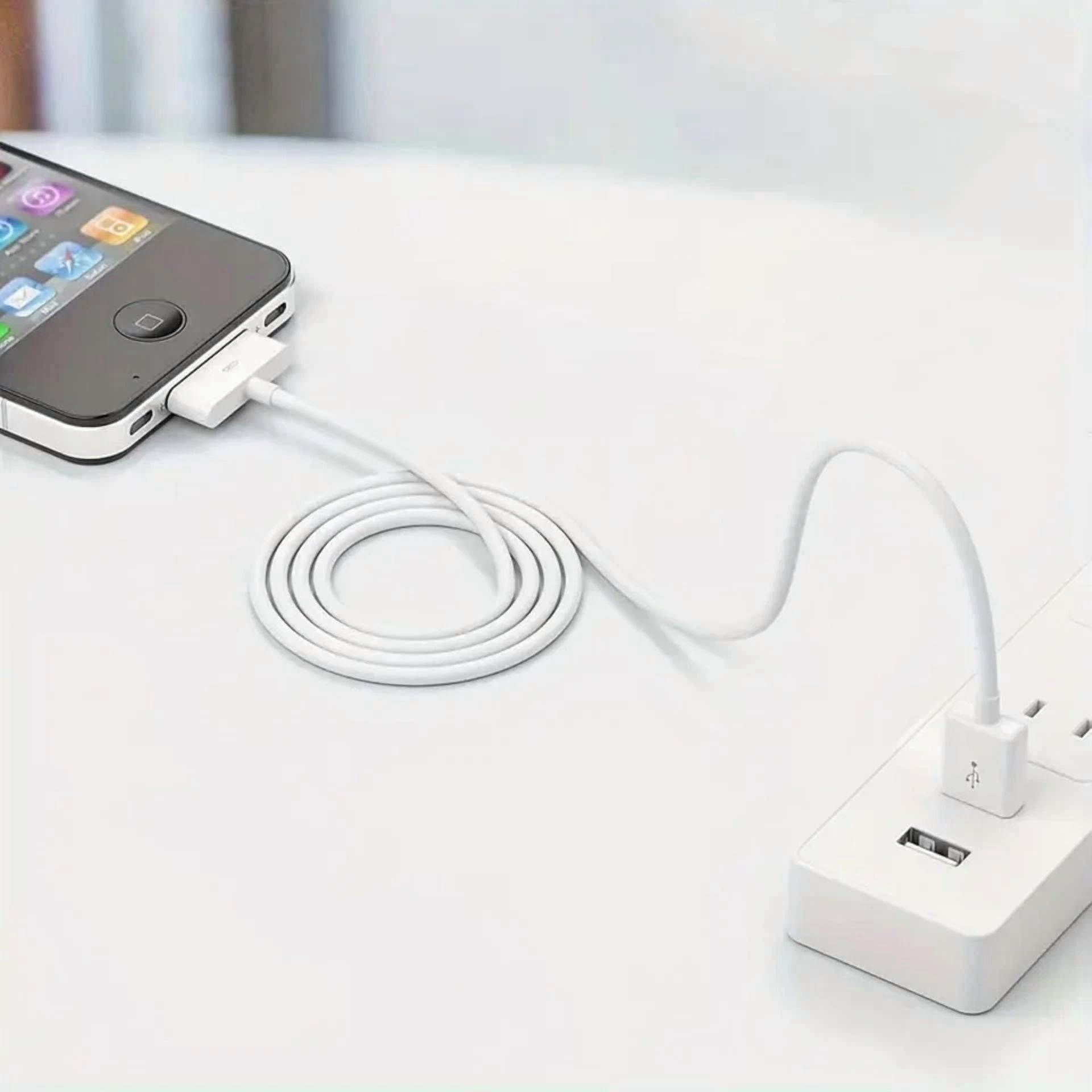 CRESTIN- 30 Pin To Usb Charging Cable,Fast Charge & Sync Cable White-2Pack