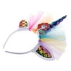 Unicorn Horn Mermaid Tulle Headband Hair Band Hair Hoop Adult Kids Cosplay Party Fancy Dress Costume Accessories Red