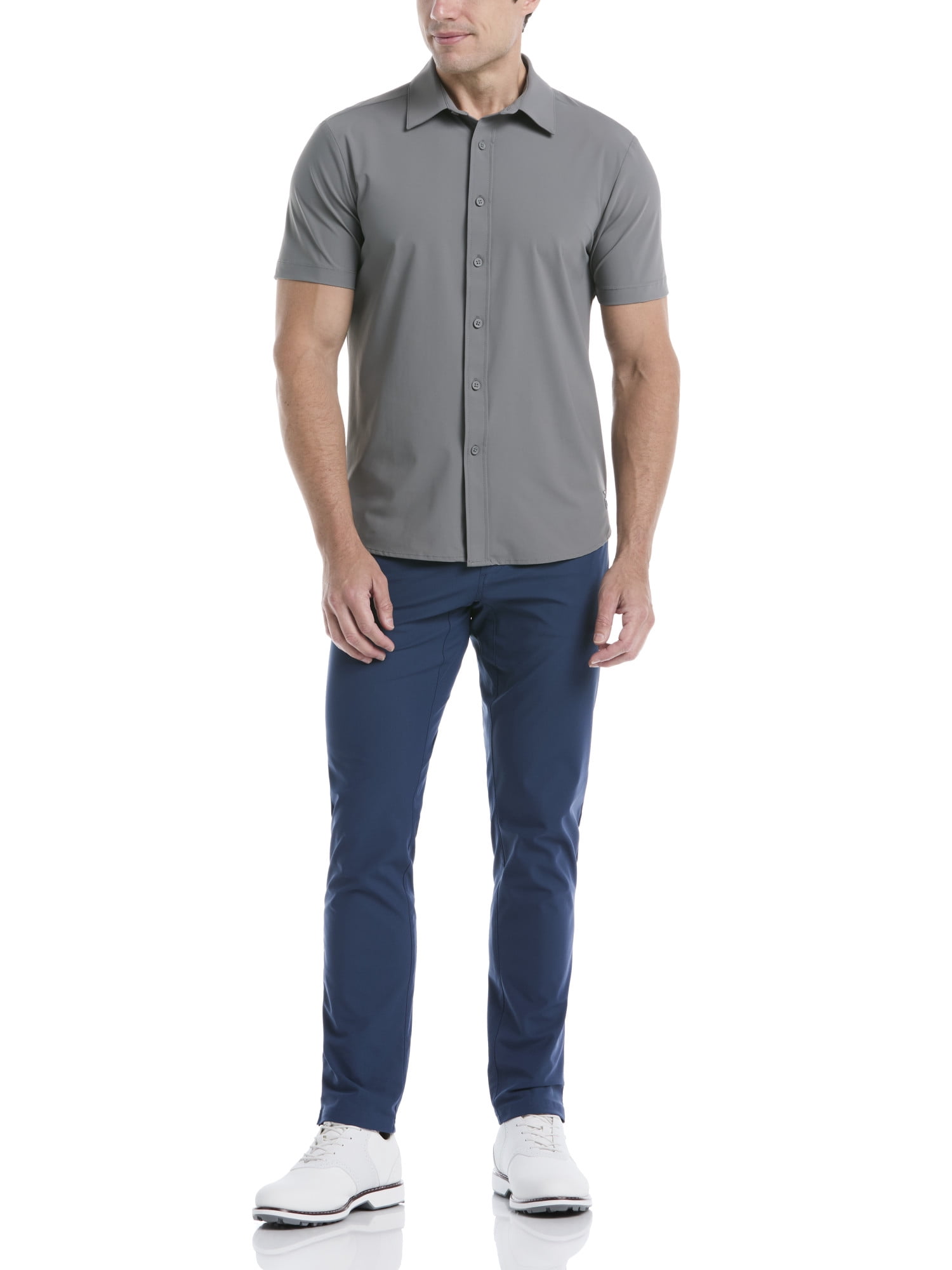 Ben Hogan Men's and Big Men's Performance Short Sleeve Button-Down Golf Shirt, Size S-5XL