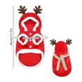 thumbnail image 3 of Dog Cat Christmas Costume for Small Medium Pets Holiday Outfit with Hood Soft Stretchy Pet Apparel for Party Photo Shoot, Adjustable Festive Sweatshirt for Puppy Kitten, Style A, Pet Clothes, 3 of 7