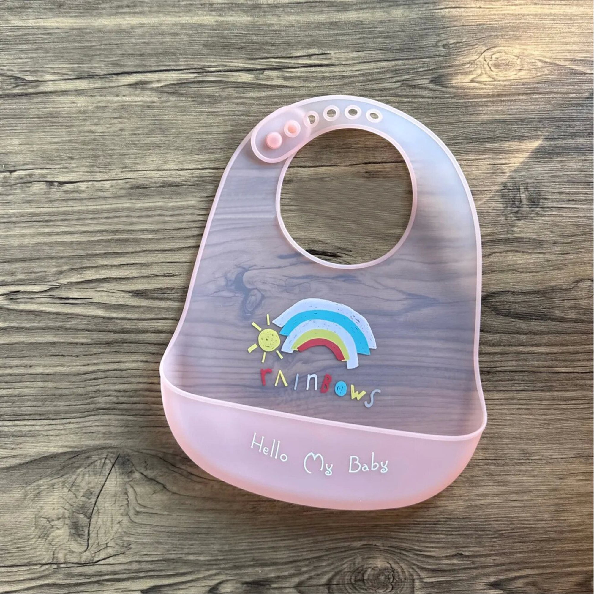 GOLDCOLIN Set of 3 Silicone Bibs for Babies & Toddlers,Soft Adjustable Bibs with Pocket Food Catcher for Baby Girl,Boy