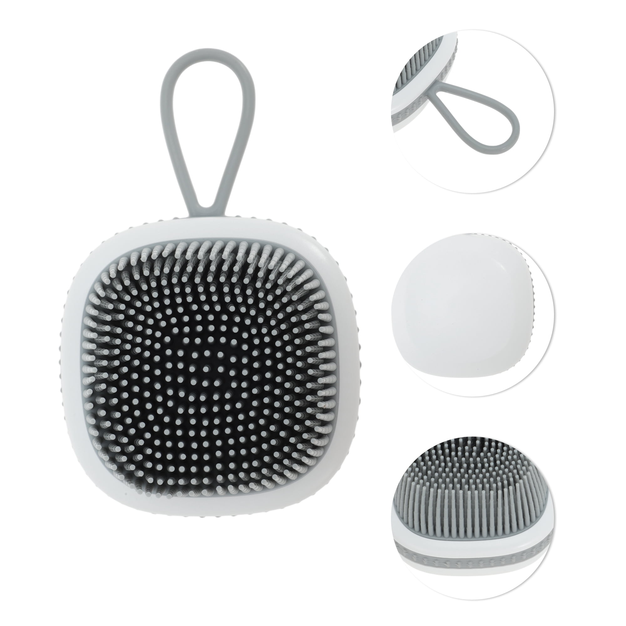 Unique Bargains Rectangular Bath Brush Shower Brush Gray