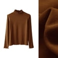 thumbnail image 3 of Aezemi Women High Neck Shirts Long Sleeve Lightweight Fashion Comfy Winter Fall Home Outerwear Tees Pullover Trendy Casual Soft All Match Tops XL, 3 of 7