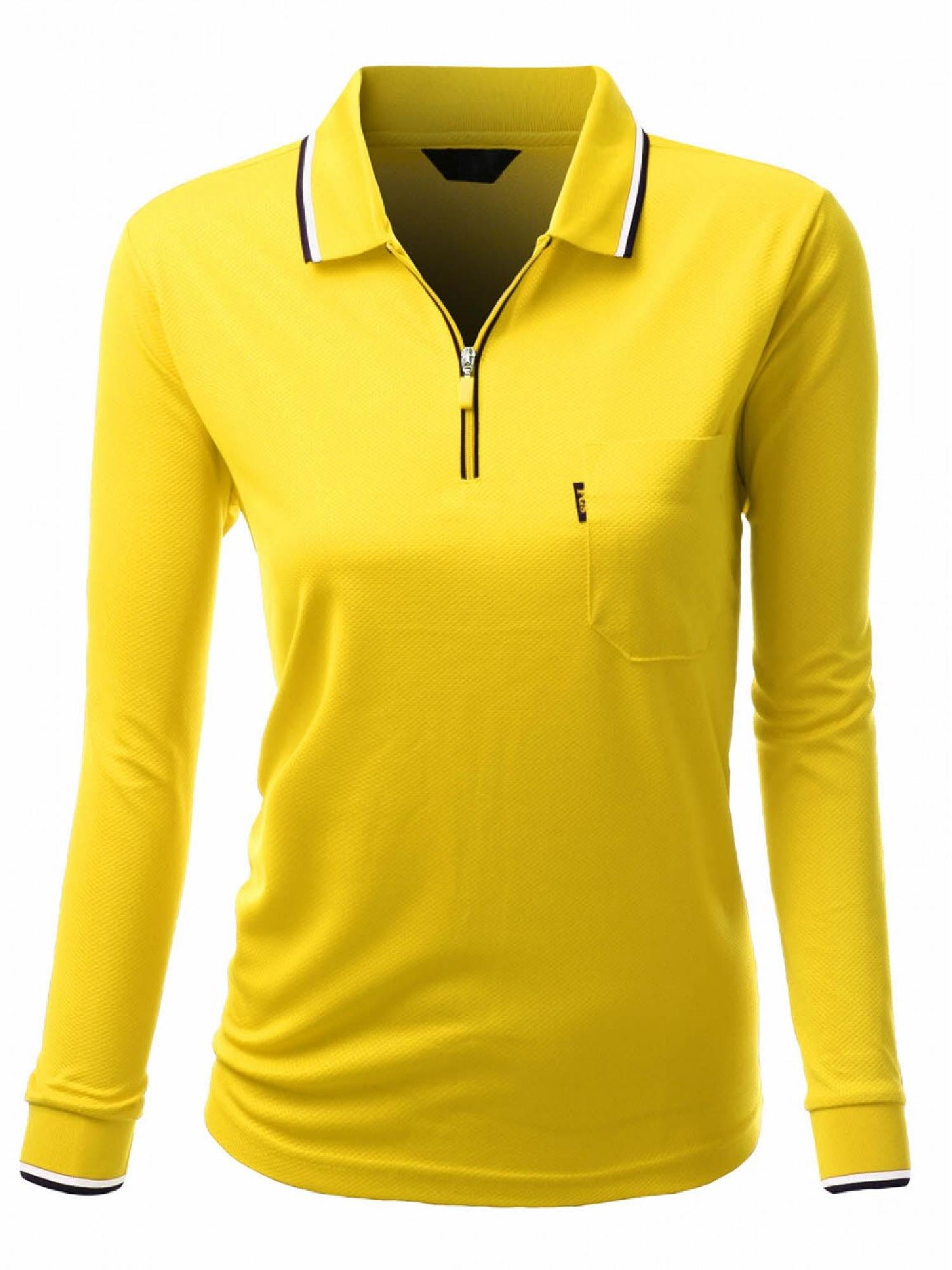 women's long sleeve polo shirts walmart