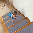 thumbnail image 1 of Arthome Paquete de 15 Alfombras Antideslizantes para Escalera,Peldaños de Escaleras,Tapete Alfombrilla Adhesivo para Escalones de Madera,Seguridad para Ancianos,Niños y Mascotas(, 1 of 7