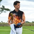 thumbnail image 3 of Fuzoiu Tennis Ball In Fire1 Print Men's Polo Shirts Short Sleeve,Golf Shirts for Men,Mens Golf Shirt Moisture Wicking Quick-Dry-4X-Large, 3 of 6