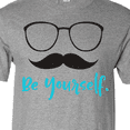 thumbnail image 4 of Inktastic Be Yourself, Glasses, Mustache, Moustache T-Shirt, 4 of 5