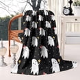 thumbnail image 2 of Halloween Cute Ghosts Pattern Blanket,Comfortable Soft Flannel Throw Blanket,All Season,Warm Lightweight Blankets for Sofa Bed Couch Living Room Chair,50"x60", 2 of 4