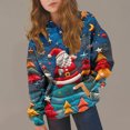 thumbnail image 3 of EGNMCR Chandails à Capuche Filles Garçons Mode Imprimé Manches Longues Col Rond Chandail chandail avec Poche Fille Polyester Haut, 3 of 8
