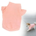 thumbnail image 2 of Denbek Dog Clothes, 100% Cotton Dog Tee Shirt for Small Dogs Teacup Chihuahua Yorkie Puppy Clothes Easy-On, Light Pink-L, 2 of 9
