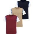 thumbnail image 1 of AIR-Boy's 3 Pack Athletic T-Shirts, Kid's Short Sleeve Quick Dry Tech Workout Tees, Gym Exercise Stretch Fabric Tops, 1 of 4