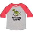 thumbnail image 3 of Inktastic My Nanny Loves Me Grandson Dinosaur Boys Toddler T-Shirt, 3 of 5