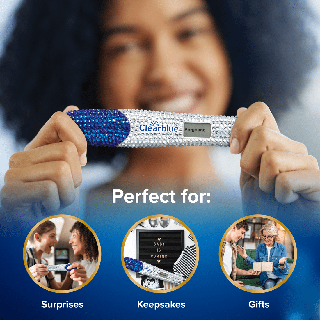 Clearblue Bedazzled Pregnancy Announcement Keepsake Stick 1 count