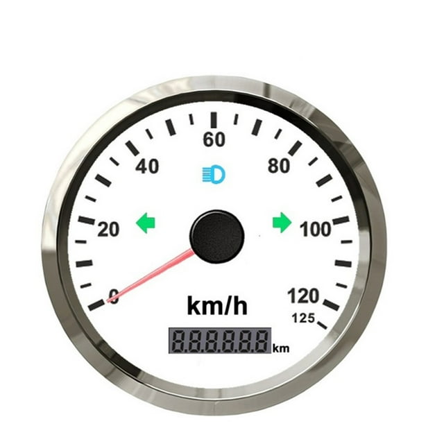 GPS Speedometer 85mm Speed Gauge With Red Yellow Backlight Left Right Turning Light For Car Boat Truck Overspeed Buzzer Alarm ,Universal Compatibility