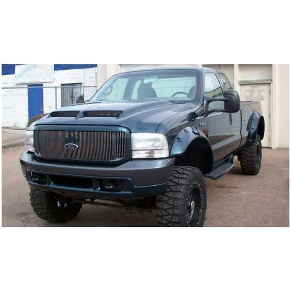 Bushwacker 99-10 Ford F-250 Super Duty Styleside Cutout Style Flares 2pc 98.0/98.6in Bed - Black