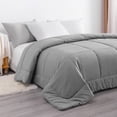 thumbnail image 5 of Organictune Ultra Soft Down Alternative Comforter, Lightweight and Breathable Quilted Duvet Insert, All-Season, Smoke Gray, Queen Size, 90" x 90", 5 of 5
