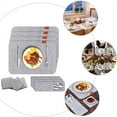 thumbnail image 7 of Yahome 12 Pcs Light Grey Felt Cloth Placemats Sets,17x12 inch Table Mats + Drink  + Cutlery Pouch Holder,Heat Resistant Non-Slip Tableware Place Pad,for Kitchen Dining Table, 7 of 7