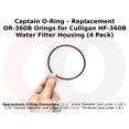 thumbnail image 4 of Juntas tóricas Captain O-Ring OR-360B, paquete de 4 para Culligan HF-360B, 4 of 7