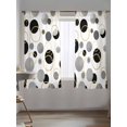 thumbnail image 5 of Sheer Curtains 63 Inch Length, Black Polka Dots Semi Sheer Curtains Light Filtering Window Treatment, Modern Abstract Art Privacy Voile Drapes for Living Room Bedroom 52x63 Inch, 5 of 7