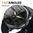 thumbnail image 3 of VOPOCO K58 Smart Watch for Men 1.43" Big Screen AMOLED Always On Display Watch 100+ Sports Modes Full Touchscreen Smartwatch Compatible Compatibility with iOS Android, Black, 1pc, 3 of 6