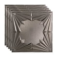 thumbnail image 1 of FASÄDE Art Deco Decorative Vinyl 2ft x 2ft Lay in Ceiling Panel in Galvanized Steel (5 Pack), 1 of 5