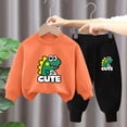 thumbnail image 4 of ZACPNCV Toddler Fall Outfits for Girls Boys Long Sleeve Sweatsuit Top and Sweatpants Set Baby Girl Winter Clothes Orange 5-6 Years, 4 of 4