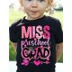 thumbnail image 1 of Girls "Miss Preschool Grad" Print 100% Cotton Short Sleeve T-shirt, Comfy Casual Tees for Girls Summer, 1 of 6