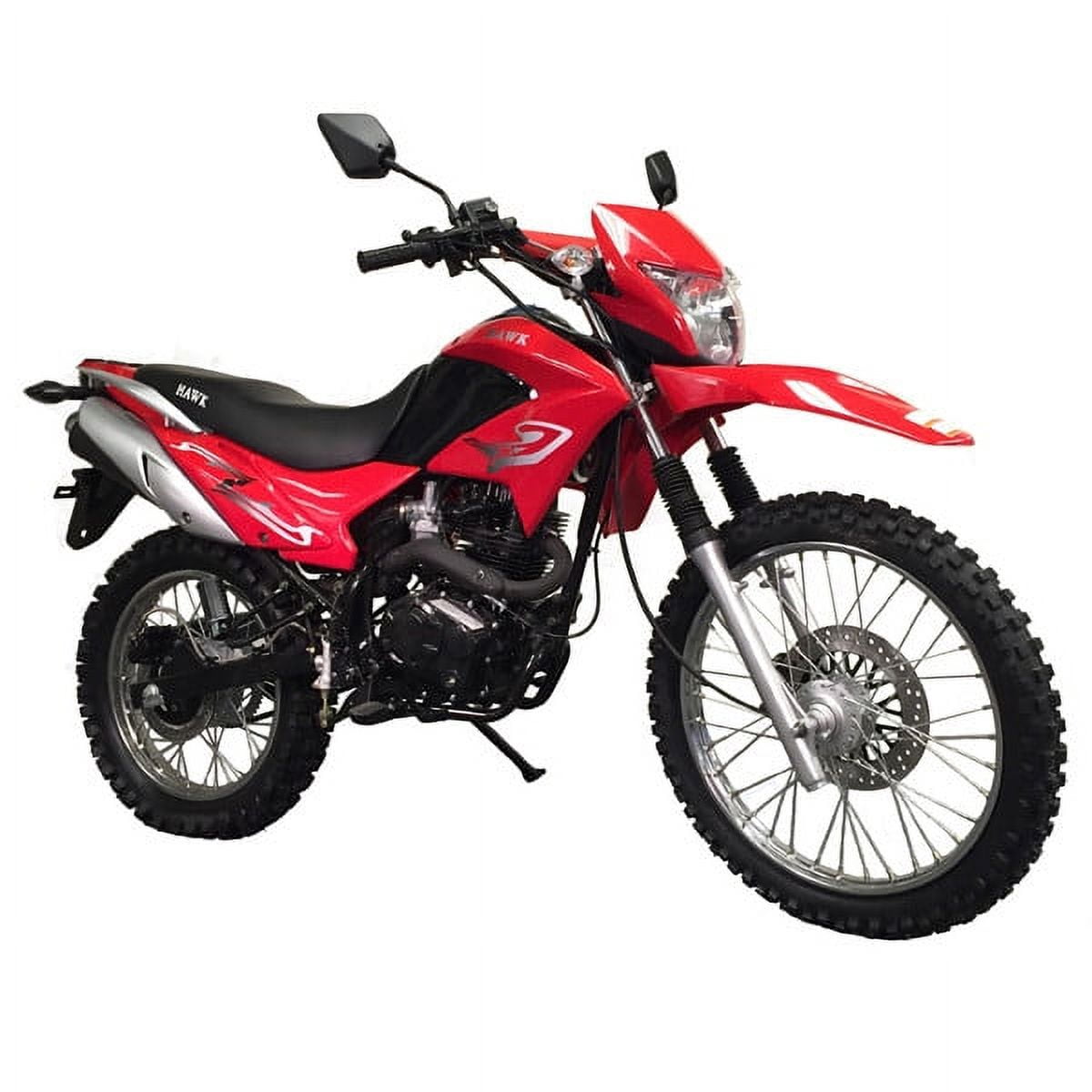 Red - RPS Hawk 250cc Motorcycle 5-Speed Manual Transmission Street Bike  Big 21"/18" Tires