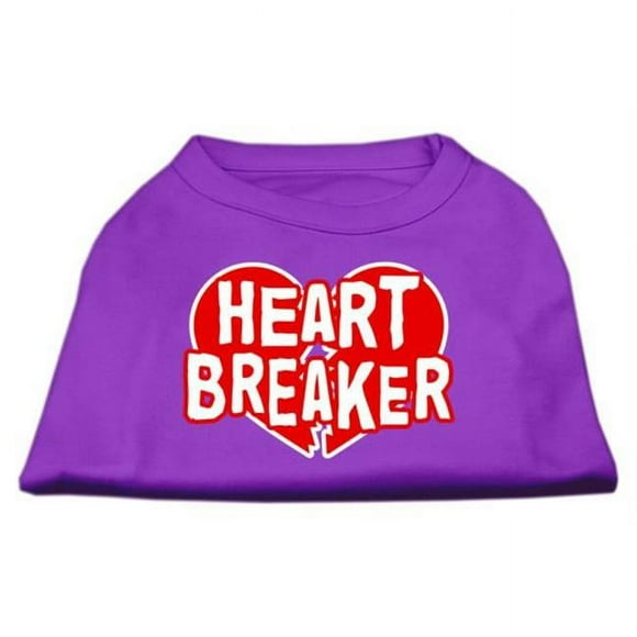 Mirage Pet Products 51-54 XXLPR Heart Breaker Screen Print Shirt Purple XXL - 18