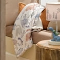 thumbnail image 5 of Lambs & Ivy Dino-Might Ultra-Soft Fleece Watercolor Dinosaur Baby Blanket, 5 of 7