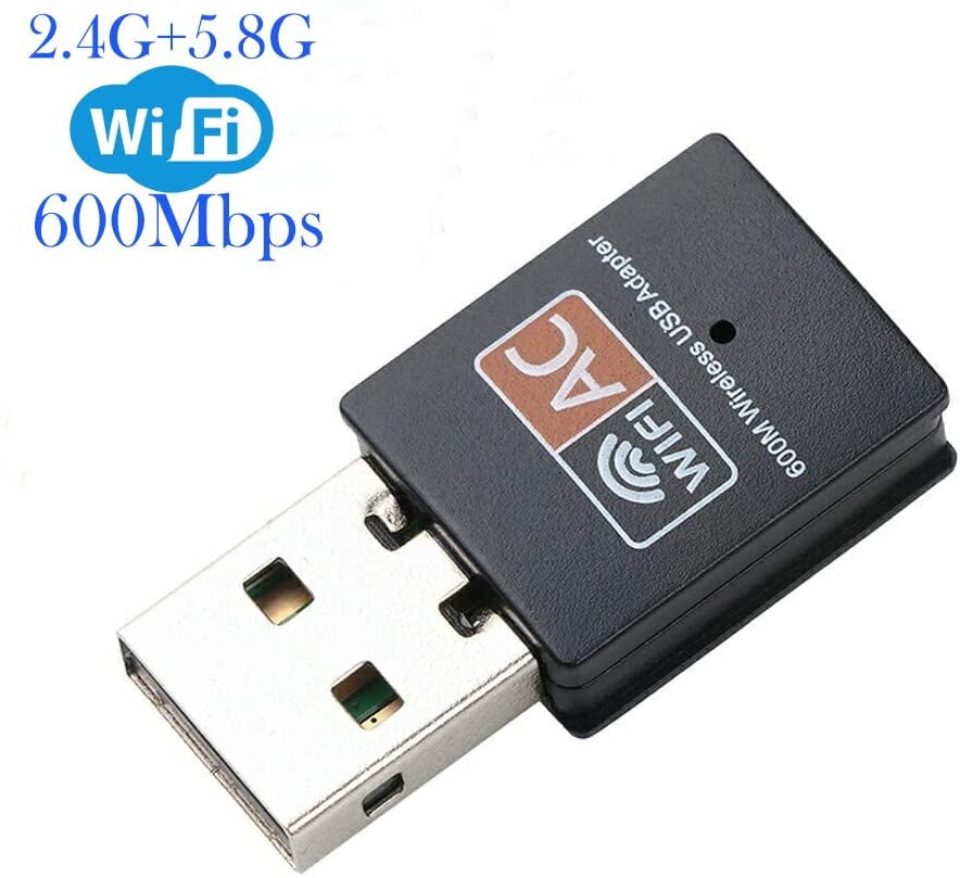 USB WiFi Adapter 600Mbps Dongle Card Wireless Network Laptop Desktop PC Antenna 