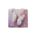 thumbnail image 1 of Espejo de Maquillaje Retro Plegable de Mariposa Único 1 Pc para Viajes Vacaciones Púrpura Rosa PU Acero Inoxidable Vidrio, 1 of 1