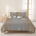 thumbnail image 3 of Queen Quilt Set 90''x96'', Beige Gray Ombre Lightweight Summer Bedspread Coverlet Set with 2 Pillow Shams, Modern Gradient Abstract Art Breathable All Season Quilt Bedding for Bedroom/Guest Room, 3 of 9