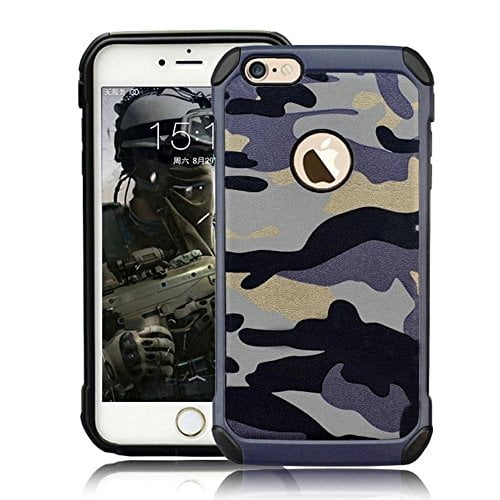 LCHULLE For iPhone SE 2020 iPhone 7 iPhone 8 Camo Case Military Grade Armor Hybrid Phone Case [Camouflage Design] Heavy Duty Tough Rugged Case for Boys Men, Hard PC Soft TPU Shockproof Case