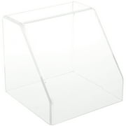 Plymor Clear Acrylic Slanted Front Display Case with No Base, 6" x 6" x 6"