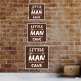 thumbnail image 4 of Square Plus Little Man Cave Wall or Door Sign | Easy Installation | Funny Home Decor for Garage Bar Workshops - Medium, 4 of 9